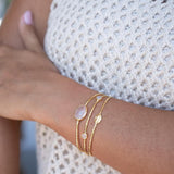Rose quartz Adjustable Bracelet ~ Gold Plated 18k ~ Handmade ~ Hippie ~Bohemian ~Jewelry ~Gemstone ~Body MB057