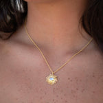Moonstone, Copper Turquoise or Labradorite Necklace ~ Charm ~ Gold plated 18k ~ Bohemian ~ MN199