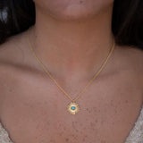 Moonstone, Copper Turquoise or Labradorite Necklace ~ Charm ~ Gold plated 18k ~ Bohemian ~ MN199