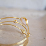 Rose quartz Adjustable Bracelet ~ Gold Plated 18k ~ Handmade ~ Hippie ~Bohemian ~Jewelry ~Gemstone ~Body MB057