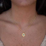 Moonstone, Copper Turquoise or Labradorite Necklace ~ Charm ~ Gold plated 18k ~ Bohemian ~ MN199