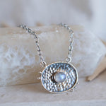 Moonstone Necklace ~ Sterling Silver 925 ~Jewelry ~ Statement ~ Handmade~ Chain~ ~Layered ~ MN160