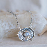 Moonstone Necklace ~ Sterling Silver 925 ~Jewelry ~ Statement ~ Handmade~ Chain~ ~Layered ~ MN160