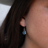 Iolite hydro Tear Drop Earrings ~ Jewelry ~ 18k Gold Plated or Silver Plated~ Natural ~ Minimalist Everyday ~ Gift for Her ~ Boho ME198A