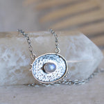 Moonstone Necklace ~ Sterling Silver 925 ~Jewelry ~ Statement ~ Handmade~ Chain~ ~Layered ~ MN160