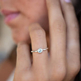 Dainty Blue Topaz Ring~ Sterling Silver 925 ~ Handmade ~ Gemstone ~ Minimalist ~ Hippie ~Bohemian~June Birthstone~MR375