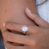 Moonstone Ring~ Sterling Silver 925 ~ Handmade ~ Gemstone ~ Hippie ~Bohemian~June Birthstone~MR376