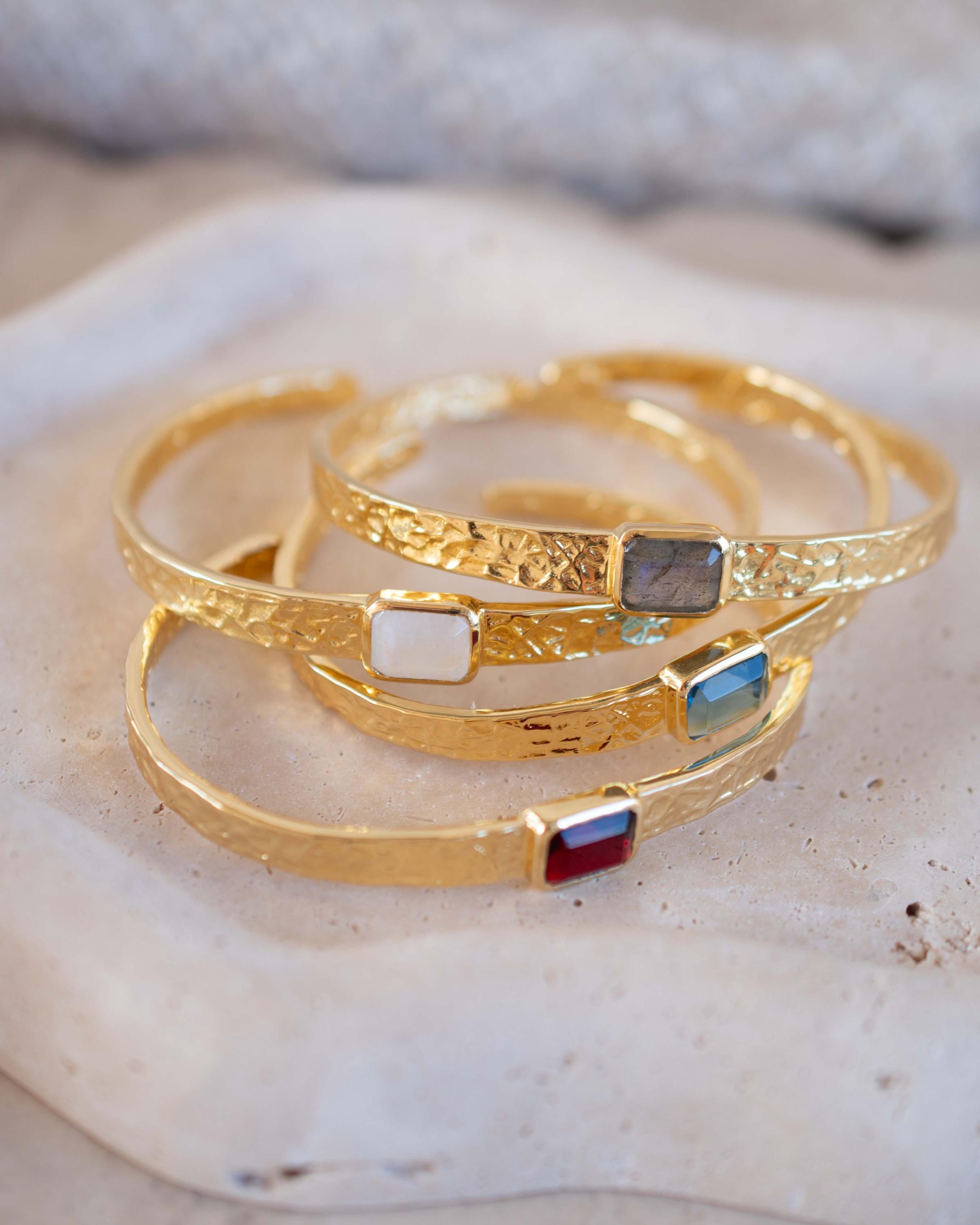Iolite Hydro Adjustable Bracelet ~ Gold Plated 18k ~ Handmade ~ Hippie ~Bohemian ~Jewelry ~Gemstone ~Body MB081