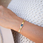 Iolite Hydro Adjustable Bracelet ~ Gold Plated 18k ~ Handmade ~ Hippie ~Bohemian ~Jewelry ~Gemstone ~Body MB081