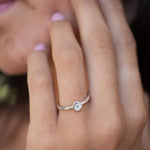 Dainty Blue Topaz Ring~ Sterling Silver 925 ~ Handmade ~ Gemstone ~ Minimalist ~ Hippie ~Bohemian~June Birthstone~MR375