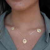 Moonstone Necklace ~ Charm ~ Gold plated 18k ~ Bohemian ~ Maximalist ~ MN202