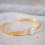 Moonstone Adjustable Bracelet ~ Gold Plated 18k ~ Handmade ~ Hippie ~Bohemian ~Jewelry ~Gemstone ~Body MB083
