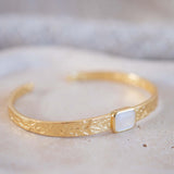 Moonstone Adjustable Bracelet ~ Gold Plated 18k ~ Handmade ~ Hippie ~Bohemian ~Jewelry ~Gemstone ~Body MB083