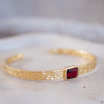 Garnet hydro Adjustable Bracelet ~ Gold Plated 18k ~ Handmade ~ Hippie ~Bohemian ~Jewelry ~Gemstone ~Body MB084