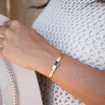 Iolite Hydro Adjustable Bracelet ~ Gold Plated 18k ~ Handmade ~ Hippie ~Bohemian ~Jewelry ~Gemstone ~Body MB081