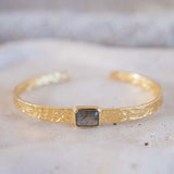 Labradorite Adjustable Bracelet ~ Gold Plated 18k ~ Handmade ~ Hippie ~Bohemian ~Jewelry ~Gemstone ~Body MB085