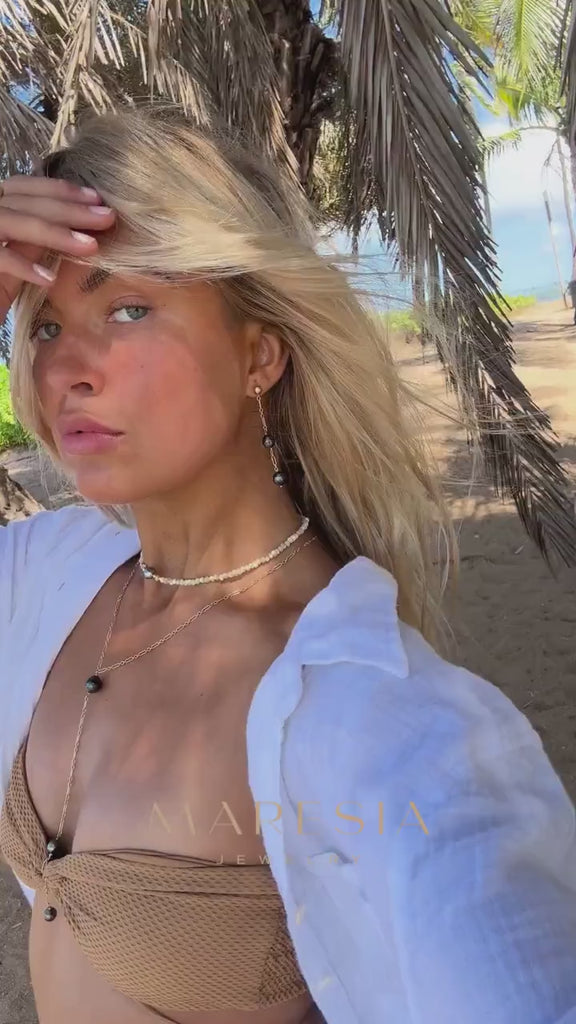 Tahitian Pearl Earrings ~ 14k Gold Filled ~ Hoop ~ Jewelry  ~ Natural ~ Organic ~ Everyday  ~ ME221