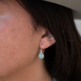 Ariel Earrings ~ Aqua Chalcedony ~ 18k Gold Plated or Silver Plated ~ ME191