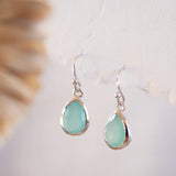 Ariel Earrings ~ Aqua Chalcedony ~ 18k Gold Plated or Silver Plated ~ ME191