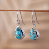 Ariel Earrings ~ Copper Turquoise ~ 18k Gold Plated or Silver Plated ~ ME189