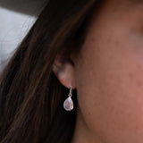 Ariel Earrings ~ Rose Quartz ~ 18k Gold Plated or Silver Plated ~ ME190
