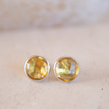 Jamy Earrings ~Yellow Topaz hydro~ 18k Gold Plated or Silver Plated ~ ME180