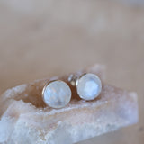 Jamy Earrings ~ Moonstone ~ 18k Gold Plated or Silver Plated ~ ME176