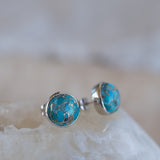 Jamy Earrings ~ Copper Turquoise ~ 18k Gold Plated or Silver Plated ~ ME177