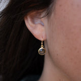 Jonah Earrings ~ Labradorite ~ Gold Plated ~ ME072
