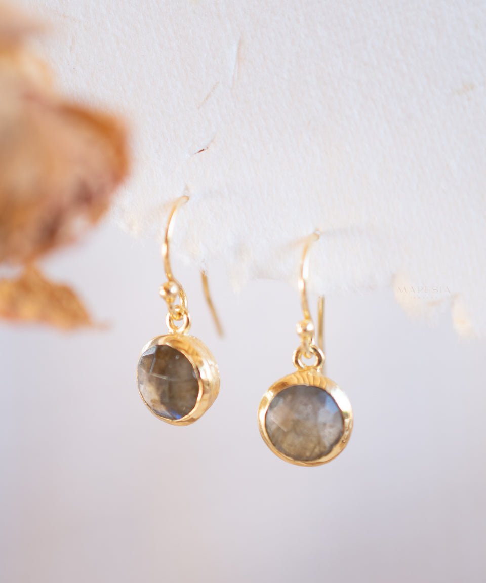 Jonah Earrings ~ Labradorite ~ Gold Plated ~ ME072 - Maresia Jewelry
