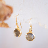 Jonah Earrings ~ Labradorite ~ Gold Plated ~ ME072
