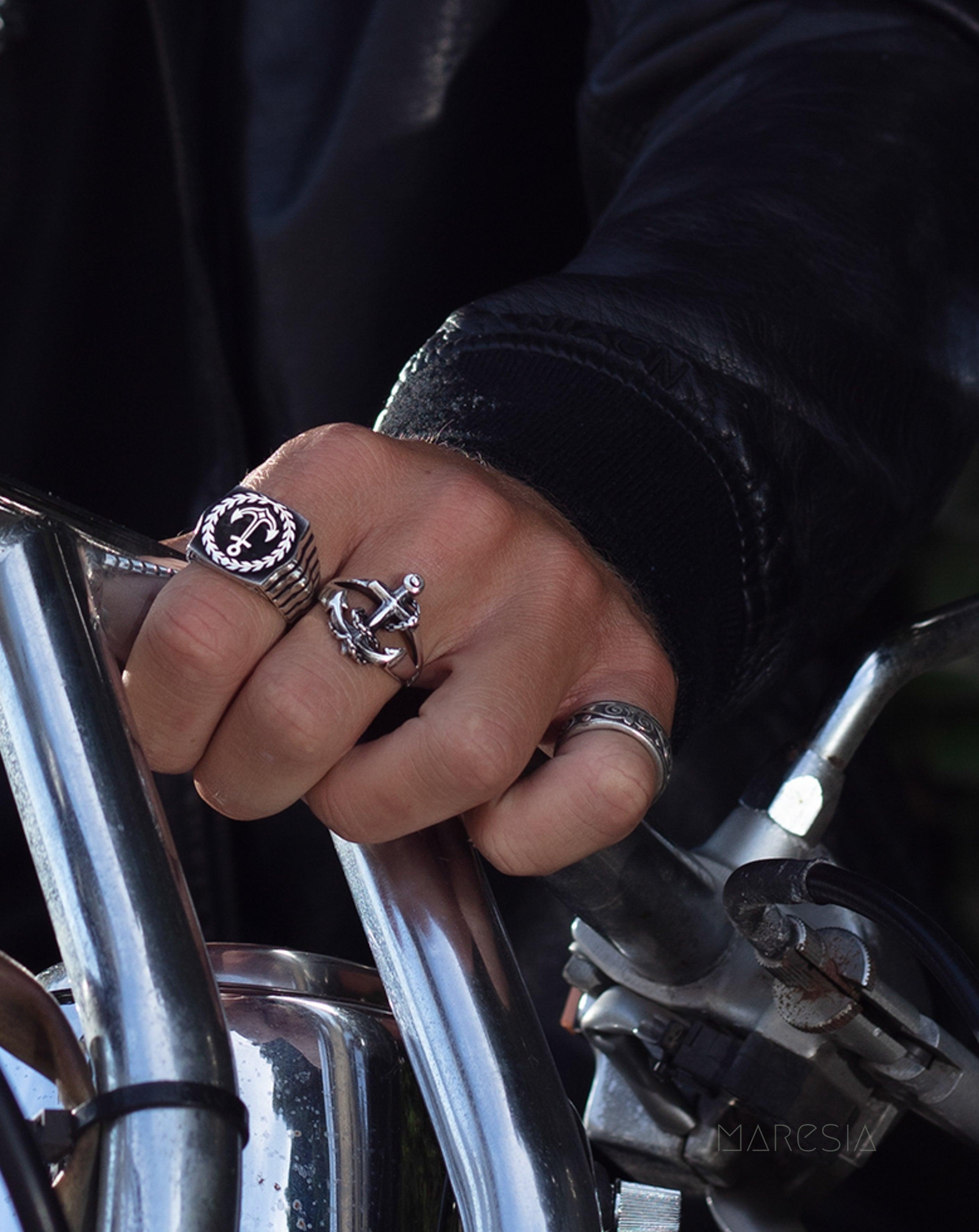 Anchor Men's Ring ~ Sterling Silver 925 ~ - Maresia Jewelry