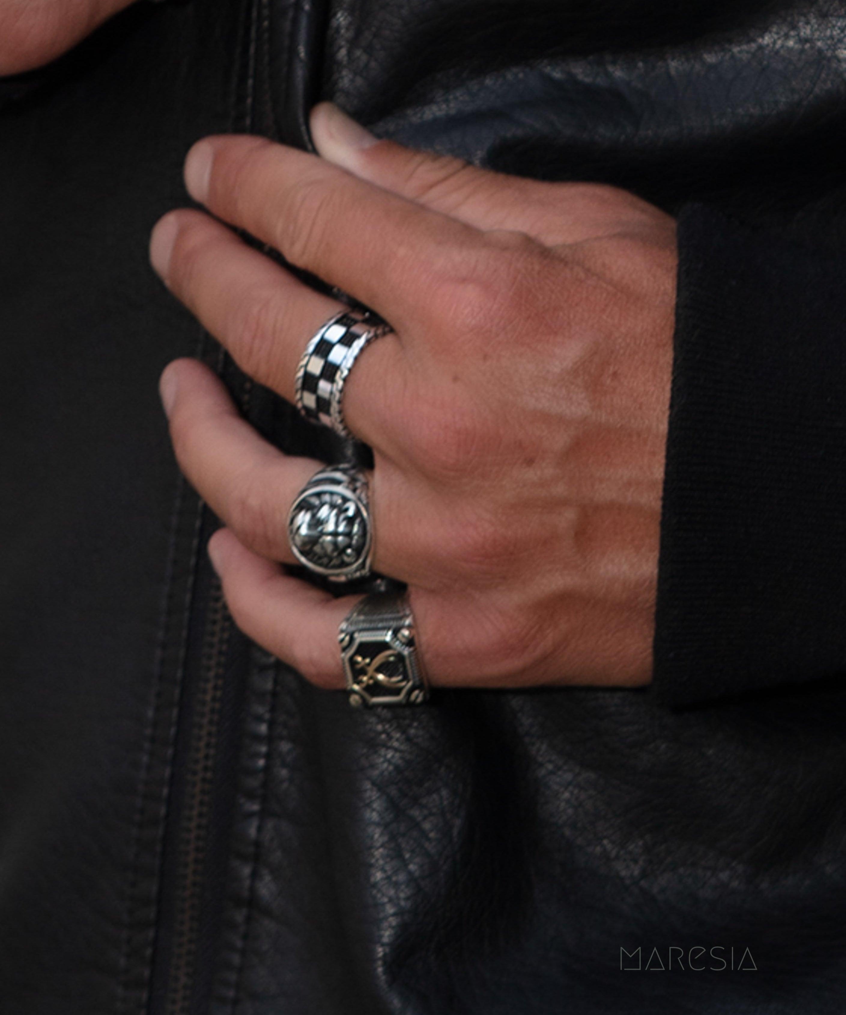 Men's Ring ~ Sterling Silver 925 ~ - Maresia Jewelry