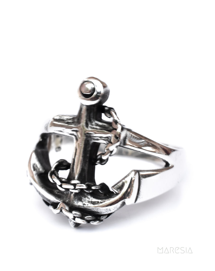 Anchor Men's Ring ~ Sterling Silver 925 ~