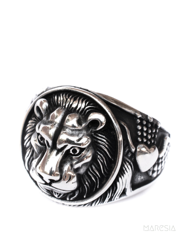 Lion Men's Ring ~ Sterling Silver 925 ~
