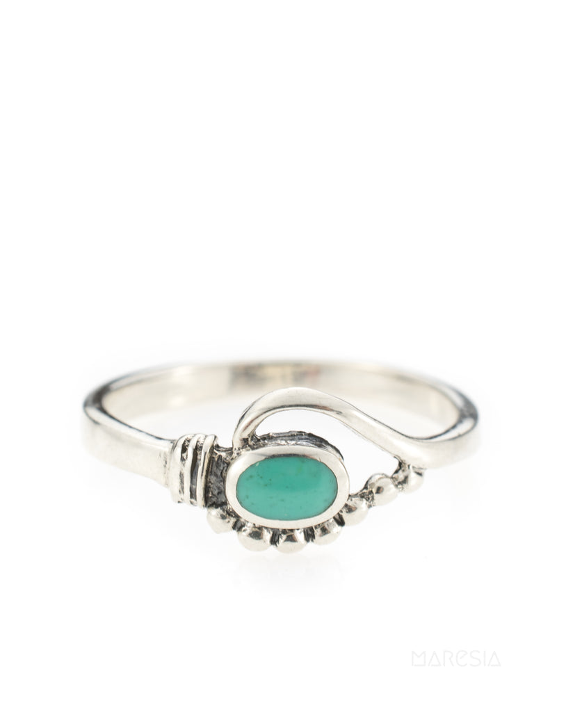 Jujuca Turquoise Ring ~ Sterling Silver 925~ SMR - Maresia Jewelry