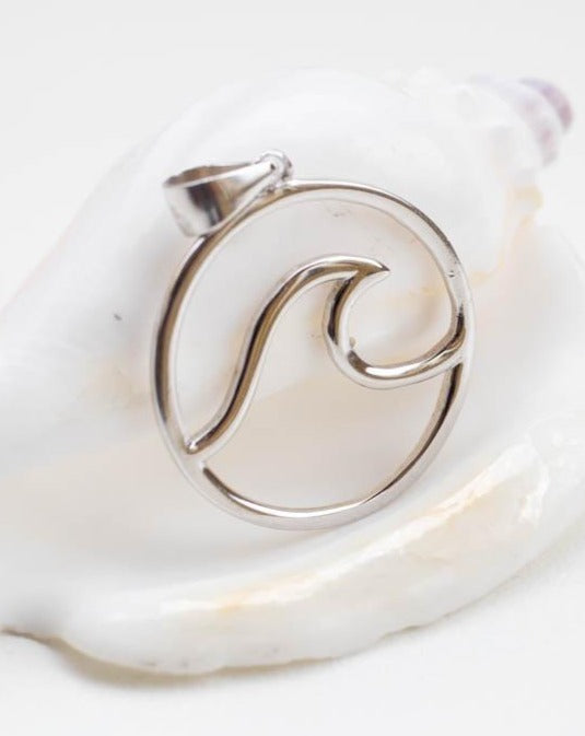 Wave Pendant ~ Sterling Silver ~ SMP049