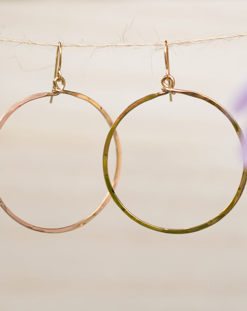 Circle Earrings ~Gold Plated or Silver Plated ~ SME001 - Maresia Jewelry