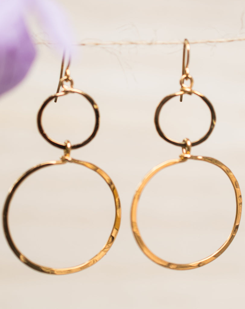 Bia Double Circle Earrings ~Gold Plated or Silver Plated ~ SME022 - Maresia Jewelry