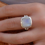 Alice Moonstone Ring ~ Sterling Silver 925 ~MR109 **Best Seller** - Maresia Jewelry