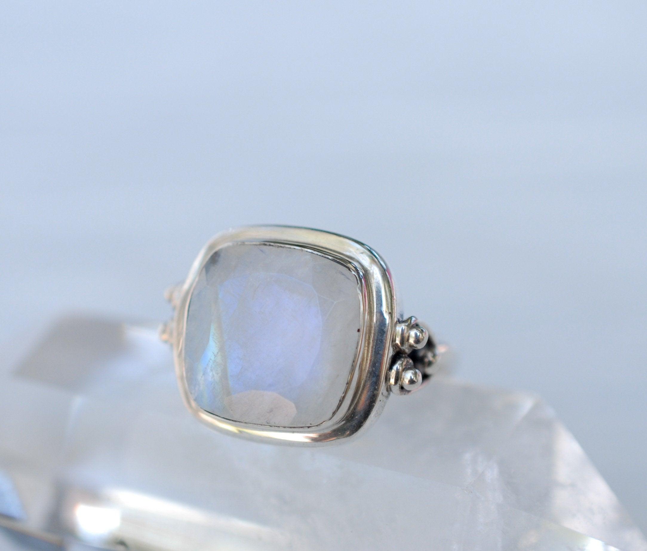 Alice Moonstone Ring ~ Sterling Silver 925 ~MR109 **Best Seller** - Maresia Jewelry