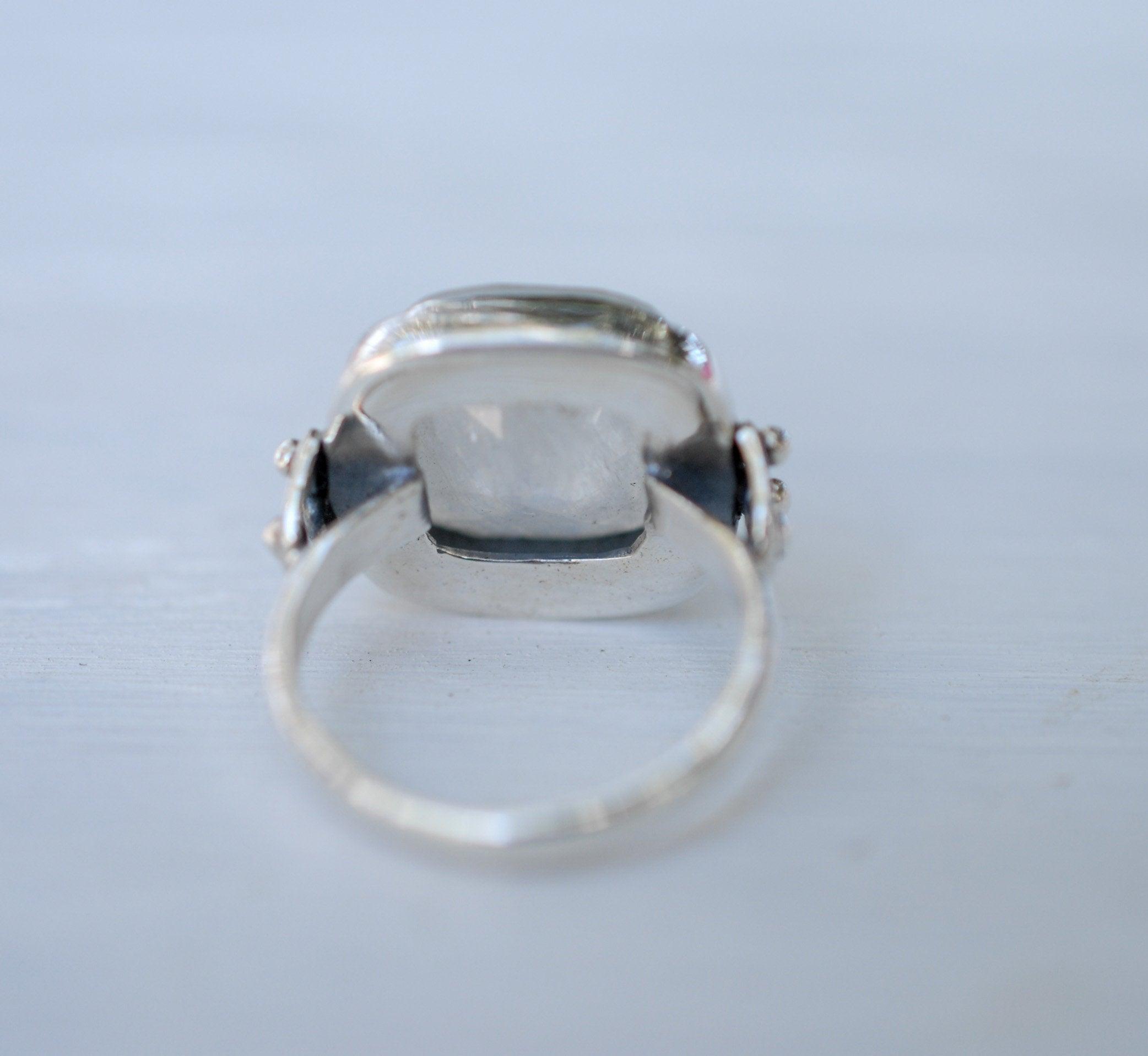 Alice Moonstone Ring ~ Sterling Silver 925 ~MR109 **Best Seller** - Maresia Jewelry