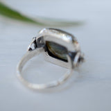Alice Rainbow Labradorite  Square Ring ~Sterling Silver 925 ~ MR111 - Maresia Jewelry