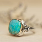 Turquoise Ring ~ Sterling Silver 925 ~ Handmade ~ Statement ~ Hippie ~ Bohemian ~ Jewelry ~Gift For Her ~Gemstone~December Birthstone~ MR259