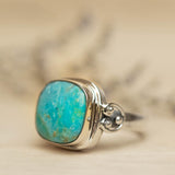 Turquoise Ring ~ Sterling Silver 925 ~ Handmade ~ Statement ~ Hippie ~ Bohemian ~ Jewelry ~Gift For Her ~Gemstone~December Birthstone~ MR259
