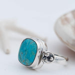 Turquoise Ring ~ Sterling Silver 925 ~ Handmade ~ Statement ~ Hippie ~ Bohemian ~ Jewelry ~Gift For Her ~Gemstone~December Birthstone~ MR259