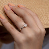 Aline Ring ~ Rose Quartz ~ Sterling Silver 925 ~ MR240 - Maresia Jewelry