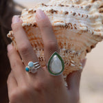 Rose Quartz Gold Ring ~ Sterling Silver 925 ~  Delicate ~ Handmade ~ Gemstone~Statement ~Everyday~ Hippie~Bohemian~Stackable MR240