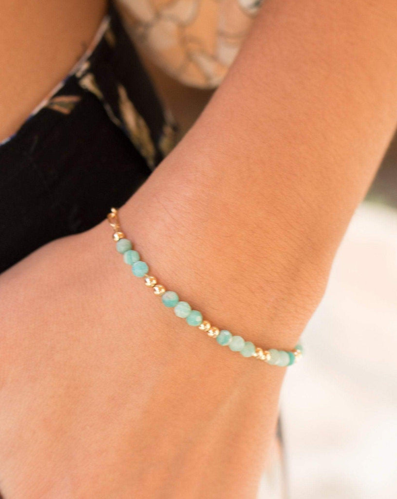 Amazonite Bracelet ~ Gold Filled or Sterling Silver 925 ~ MB017 - Maresia Jewelry