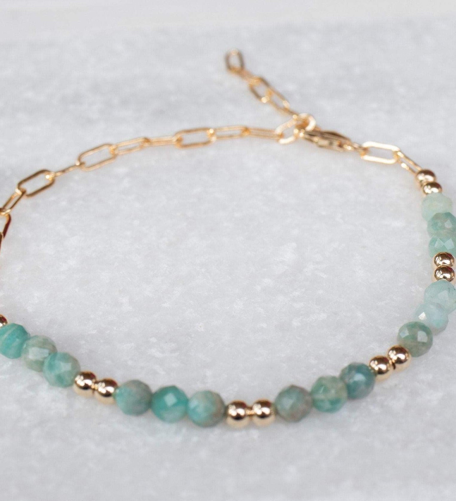 Amazonite Bracelet ~ Gold Filled or Sterling Silver 925 ~ MB017 - Maresia Jewelry